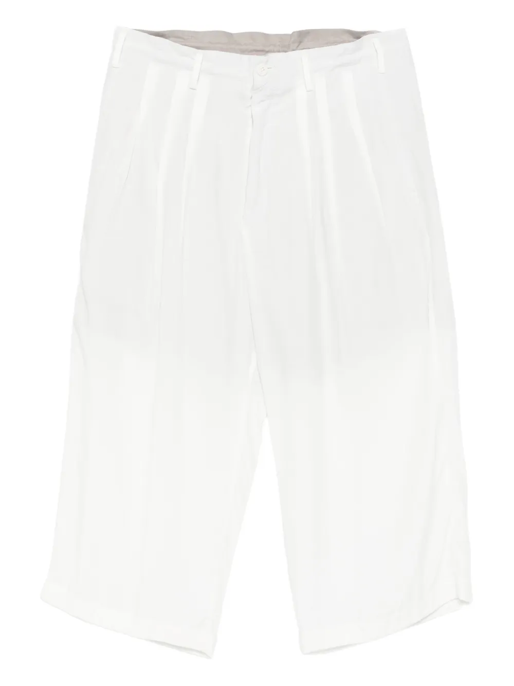 Yohji Yamamoto pleated cropped trousers | White | Image 1