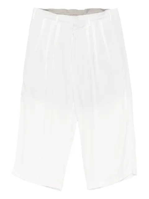 Yohji Yamamoto pleated cropped trousers