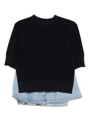 Sacai パネル プルオーバー | ブルー | FARFETCH JP