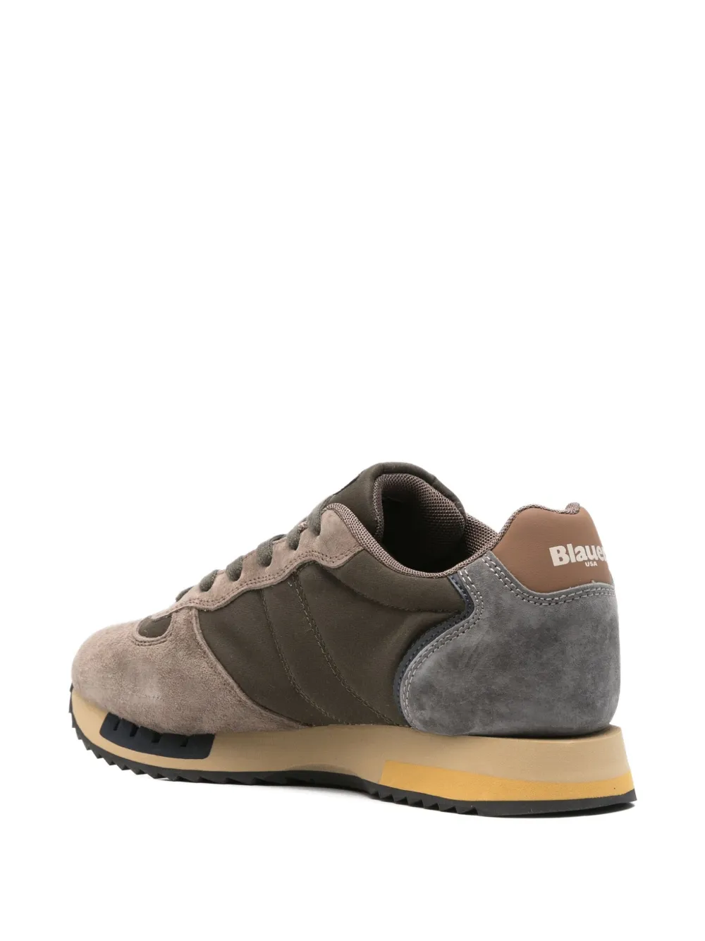Blauer suede panelled sneakers Green