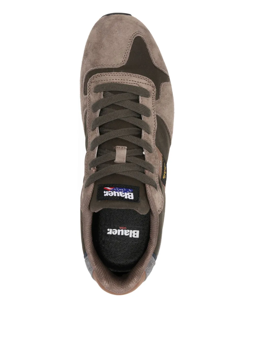 Blauer suede panelled sneakers Green
