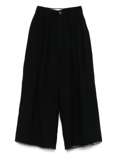 Uma Wang pleated frayed trousers
