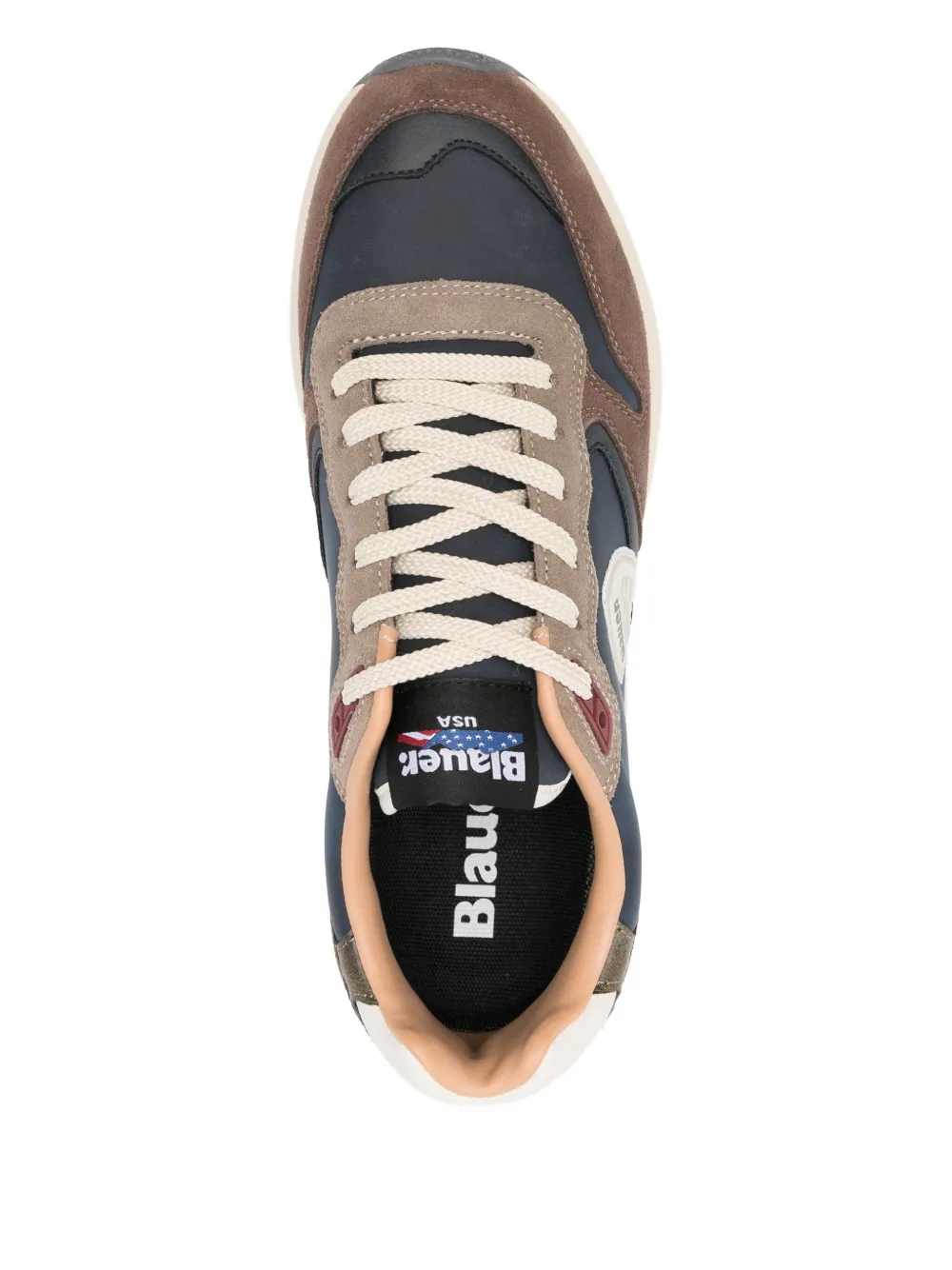 Blauer leather panel sneakers Blue