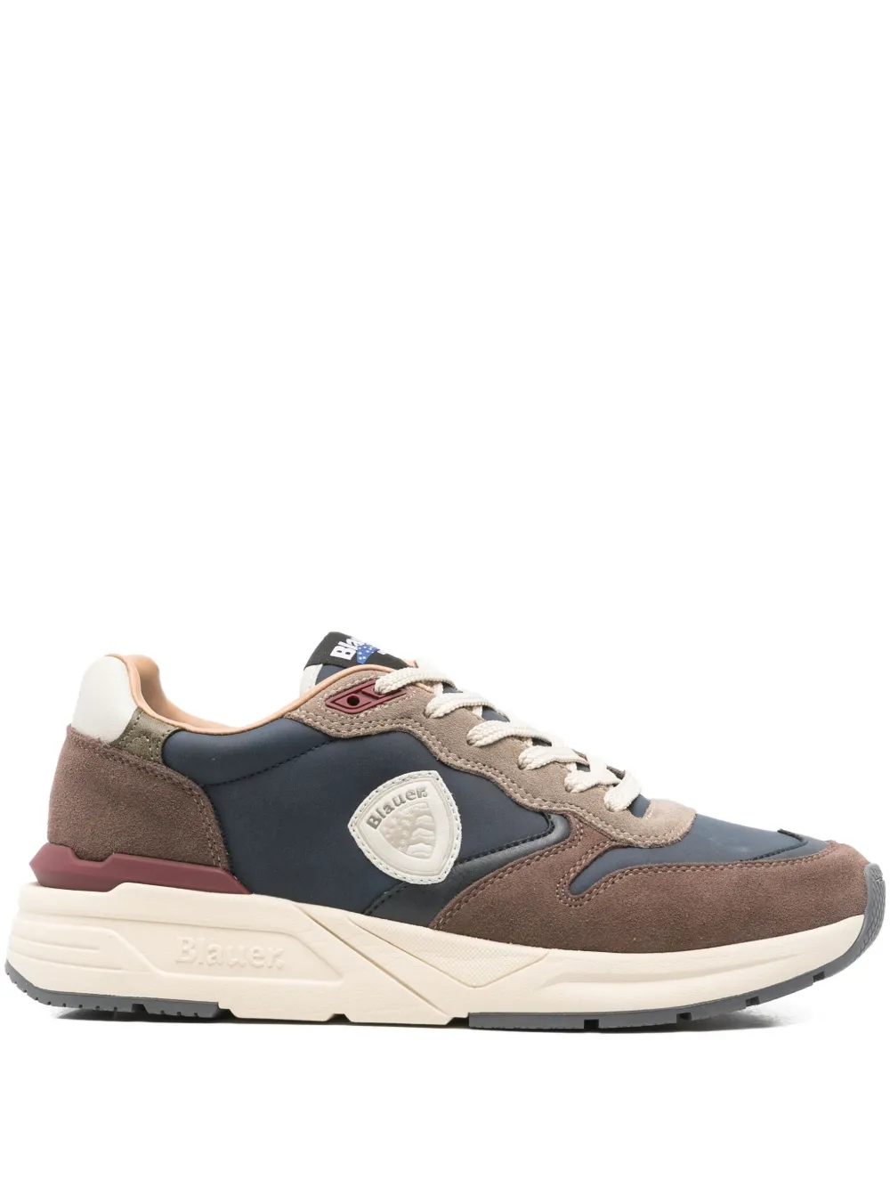 Blauer leather panel sneakers Blue