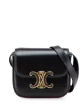 Céline Pre-Owned 2022 Mini Shiny Calfskin Triomphe crossbody bag - Black