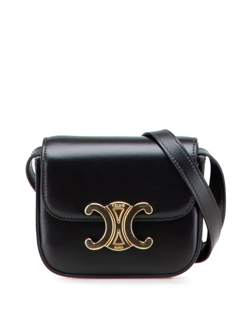 Céline Pre-Owned 2022 Mini Shiny Calfskin Triomphe crossbody bag