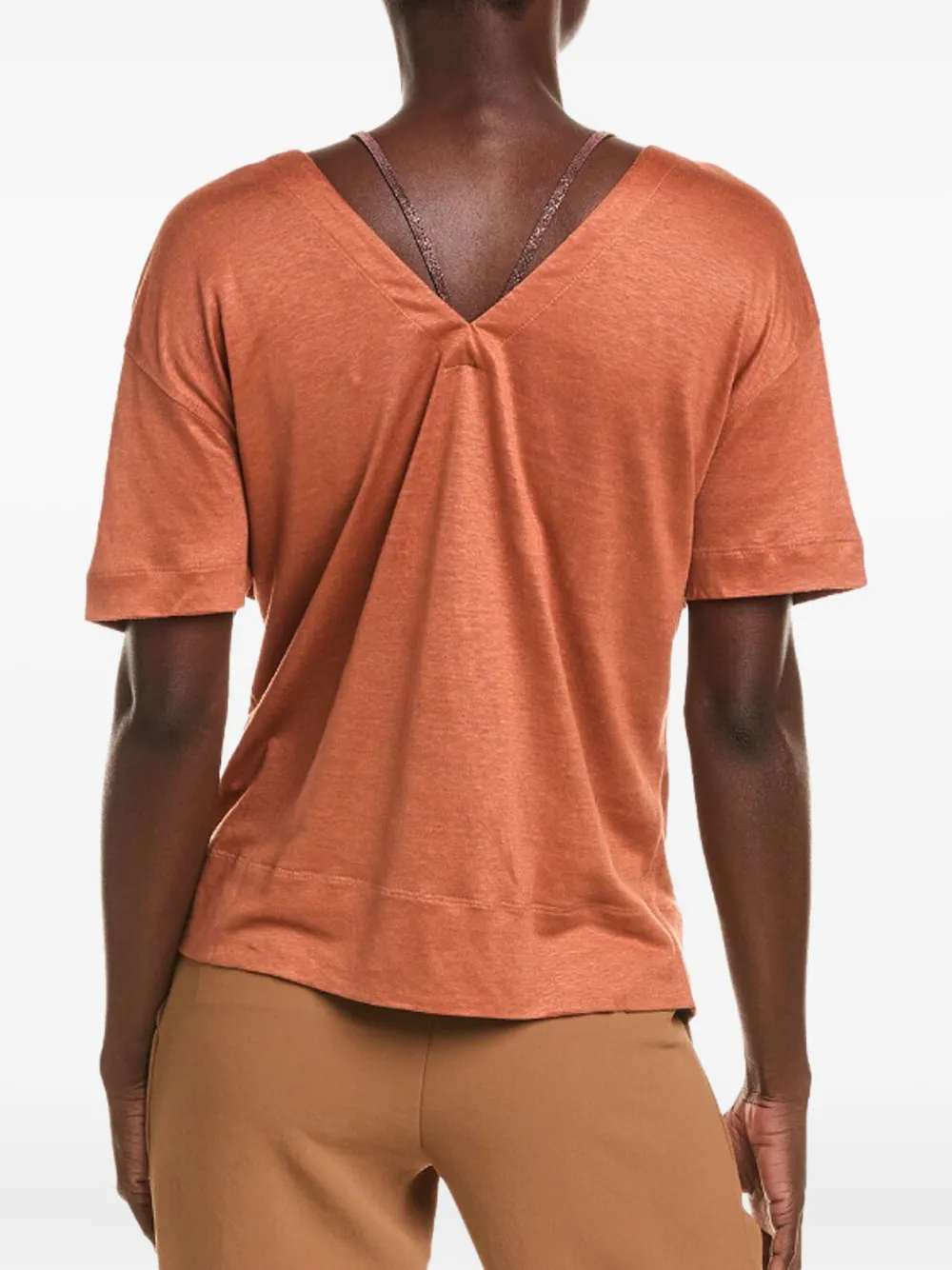 Brunello Cucinelli embellished V-neck T-shirt | T-Shirts & Jersey Shirts | Image 2