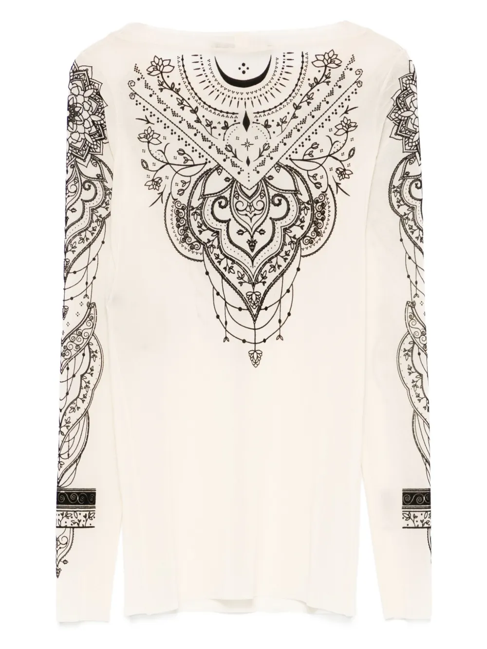 D.Exterior Top met lange mouwen en print - Beige