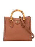 Gucci Pre-Owned 2016-2025 Small Leather Bamboo Diana satchel - Brown