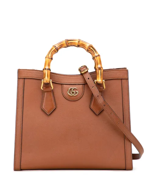 Gucci Pre-Owned 2016-2025 Small Leather Bamboo Diana satchel