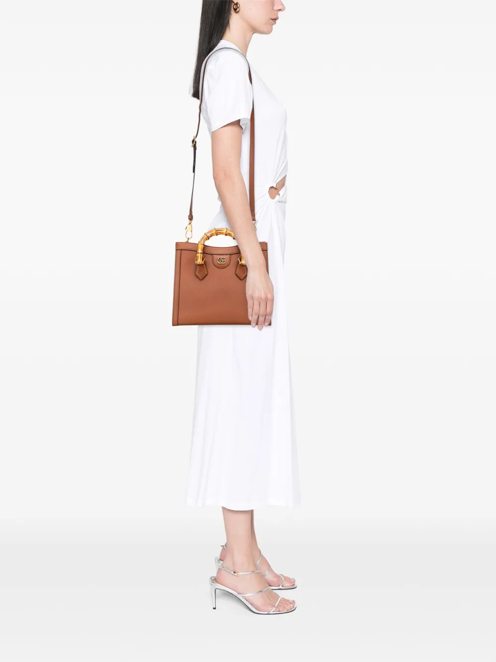 Gucci Pre-Owned 2016-2025 Small Leather Bamboo Diana satchel | Pre-Owned | Image 2