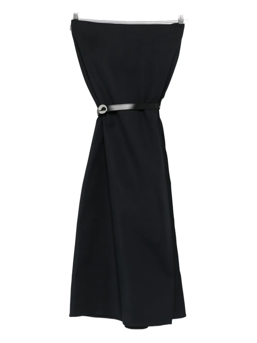 Coperni belted oval-buckle mini dress - Nero