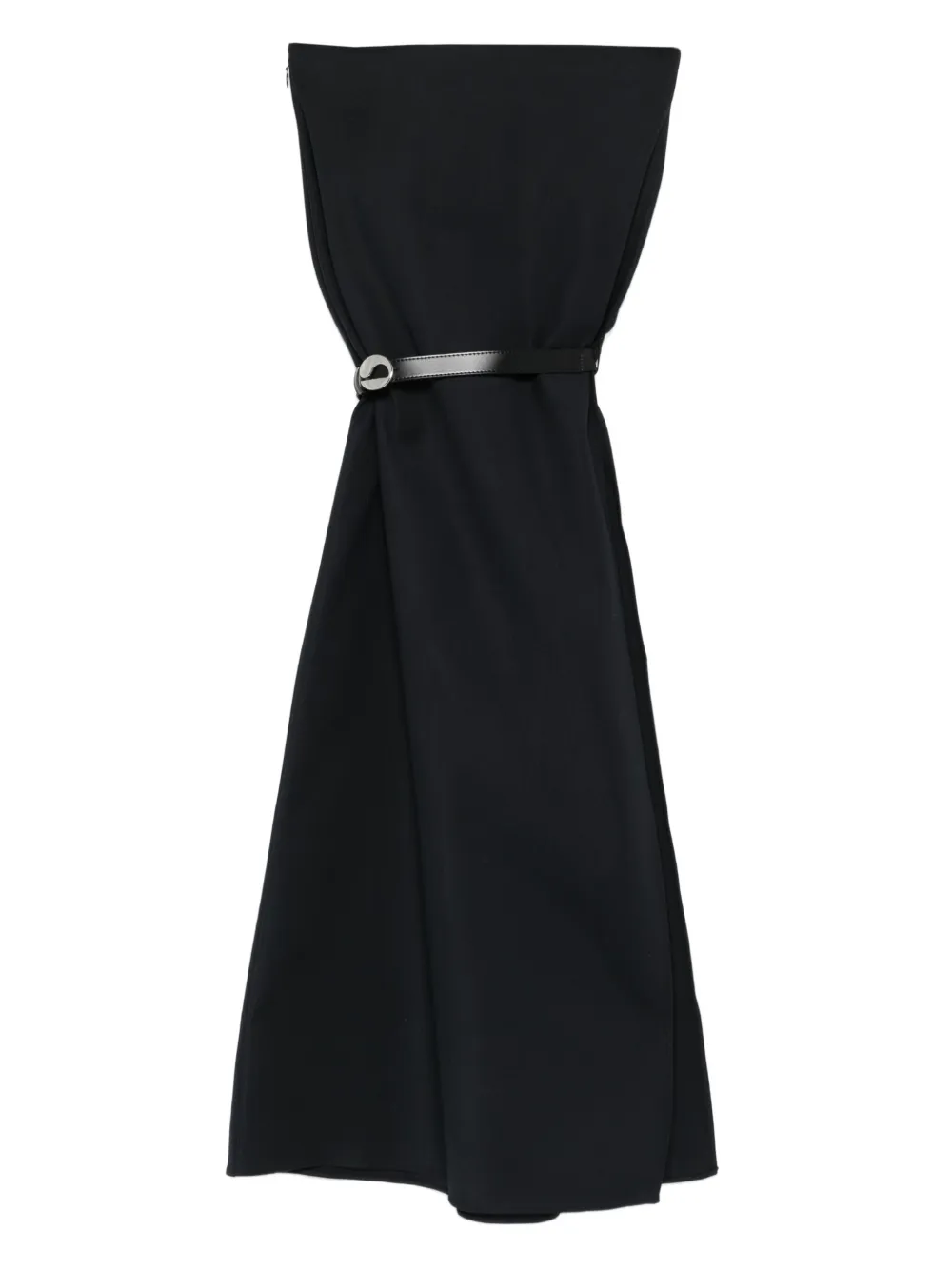 Coperni belted oval-buckle mini dress Zwart
