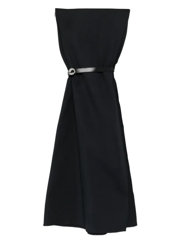 Coperni Belted Oval-buckle Mini Dress in Black
