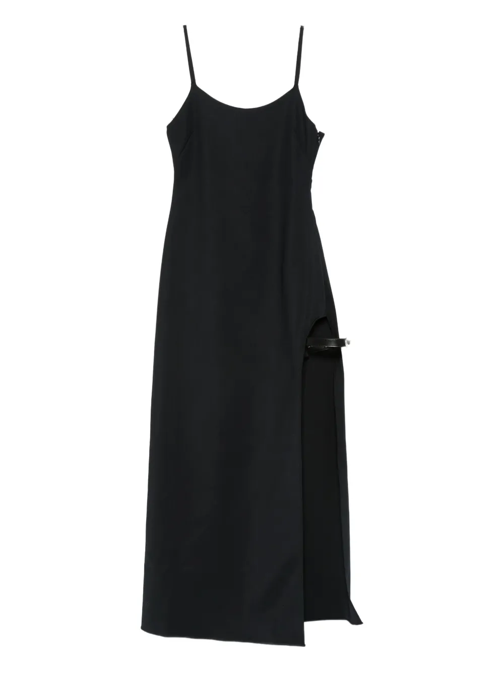 Coperni side-split strap midi dress Zwart
