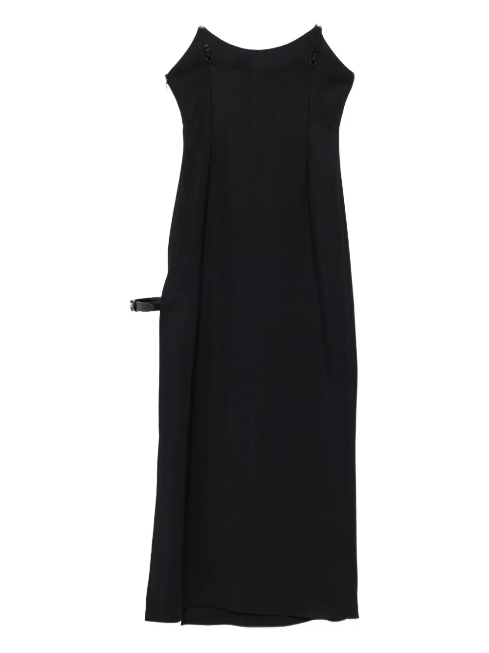 Coperni side-split strap midi dress - Zwart