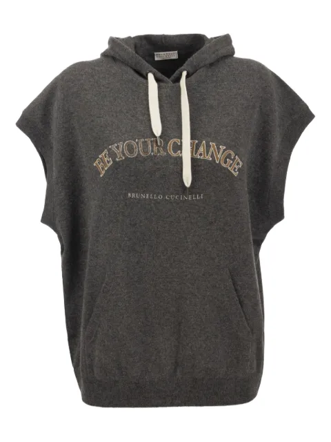 Brunello Cucinelli short-sleeved hoodie