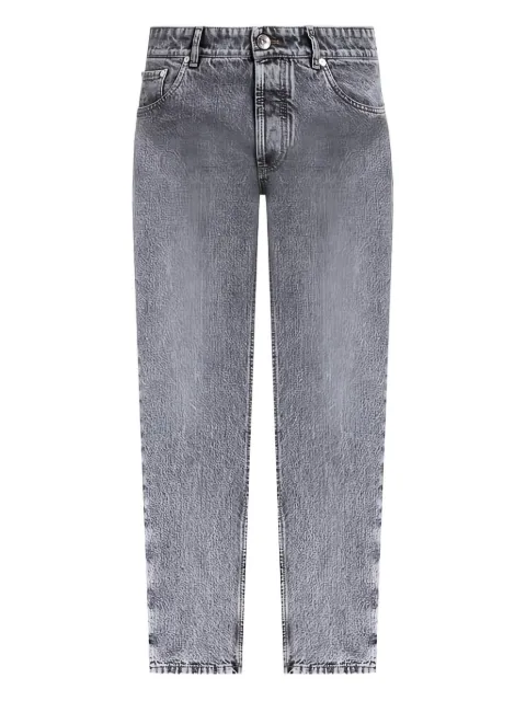 Brunello Cucinelli embroidered-pocket straight-leg jeans