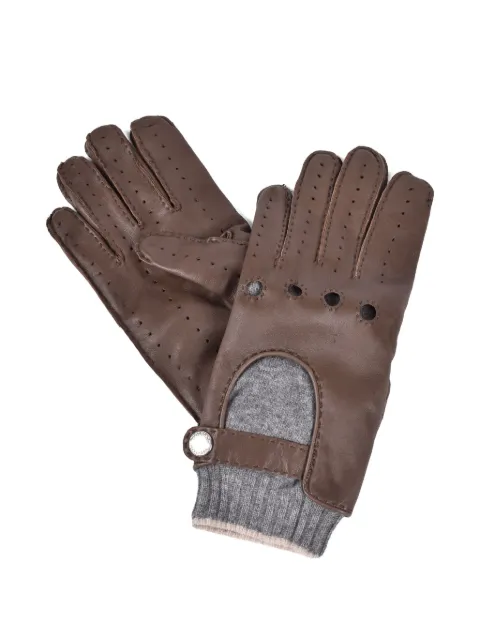 Brunello Cucinelli perforated leather gloves