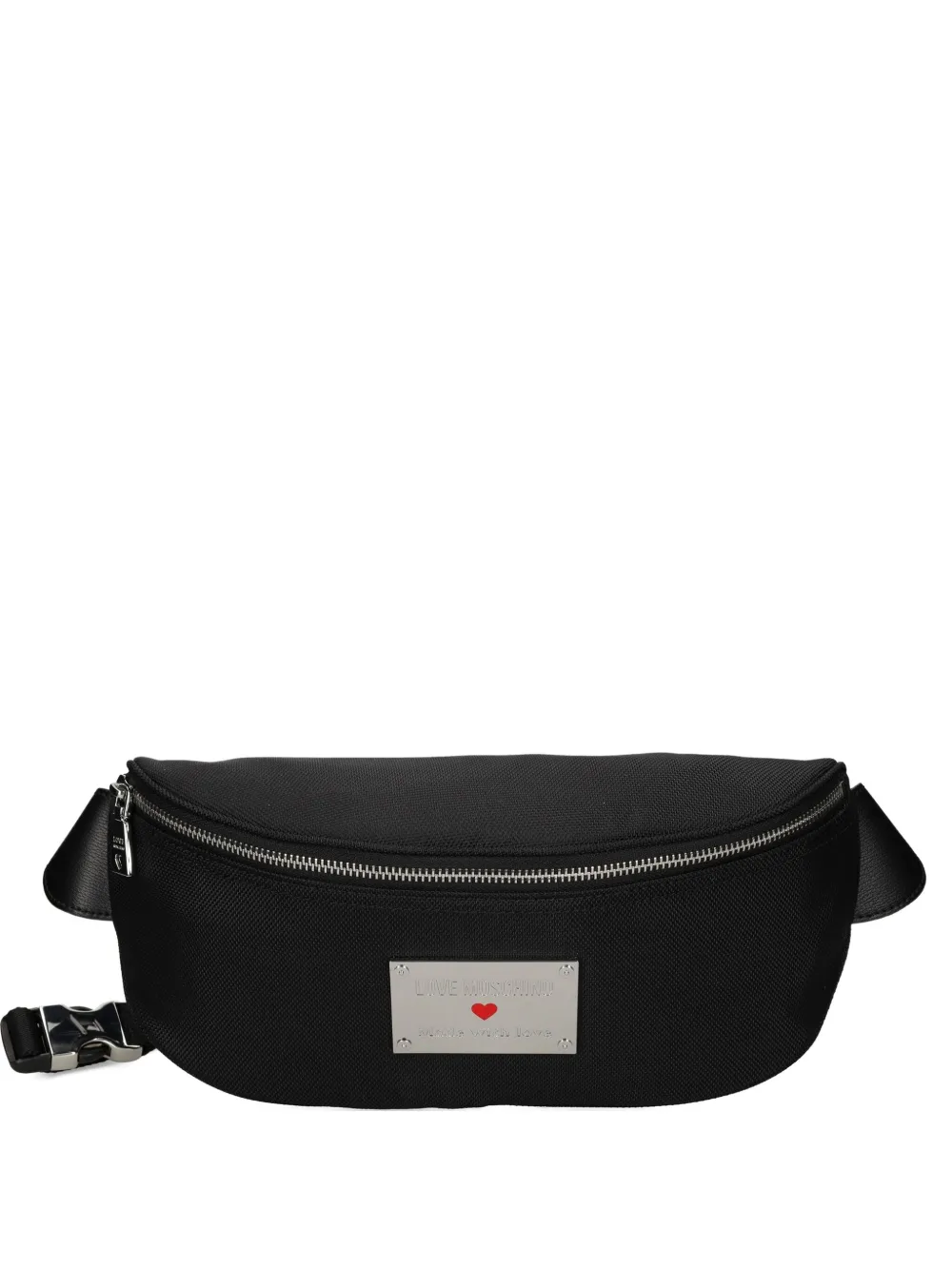 logo-plaque belt bag