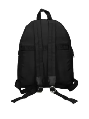 Sac à Dos Femme Love Moschino - Zippé Bleu Grainé Avec écharpe Assortie - Neuf Avec étiquettes