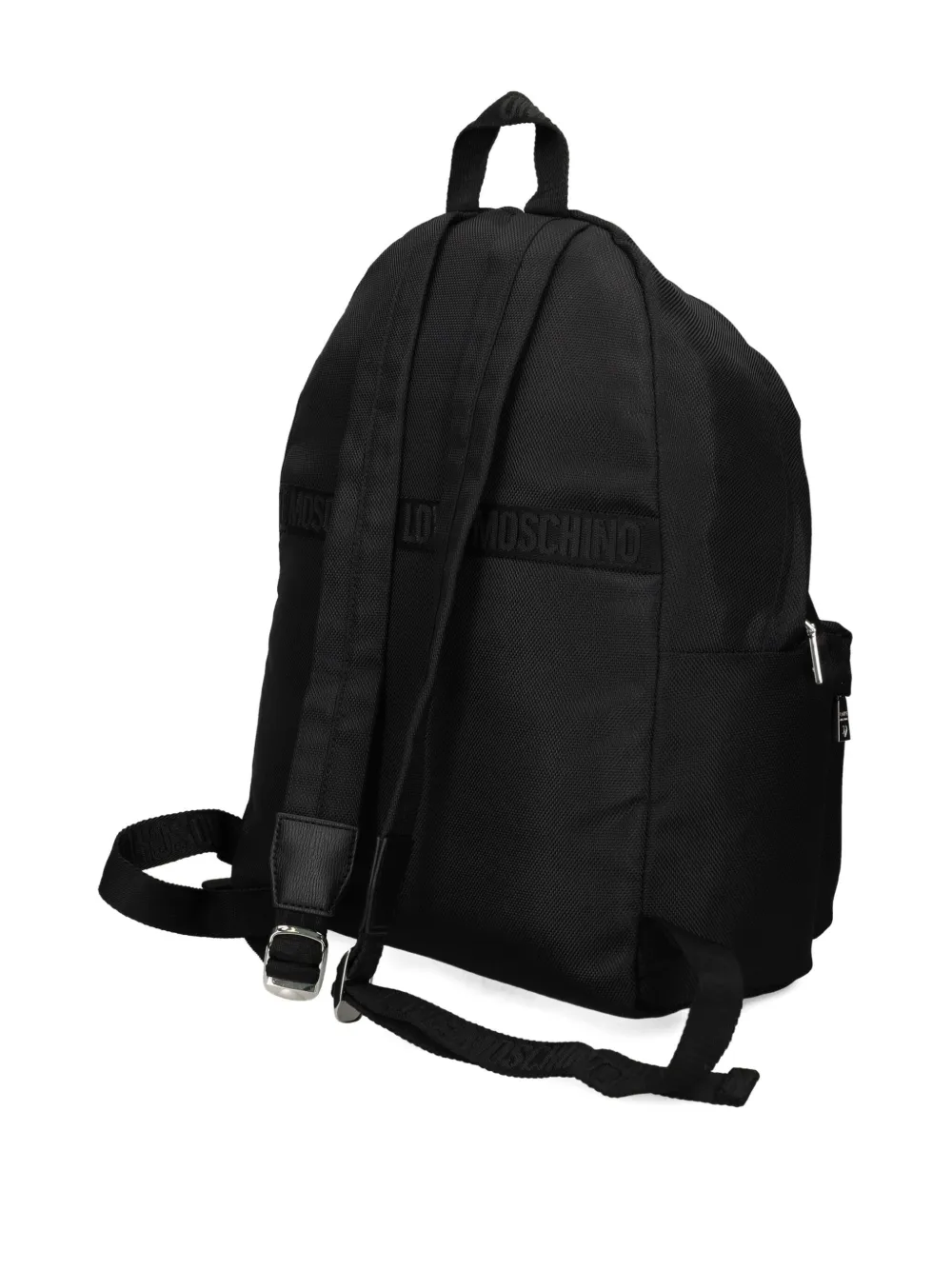 Love Moschino logo-plaque backpack Zwart