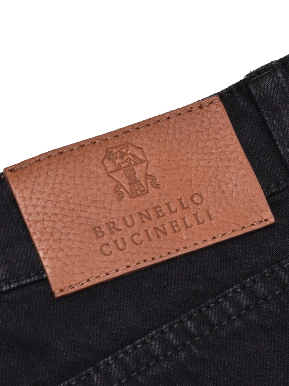 Brunello Cucinelli Gerafelde jeans Zwart