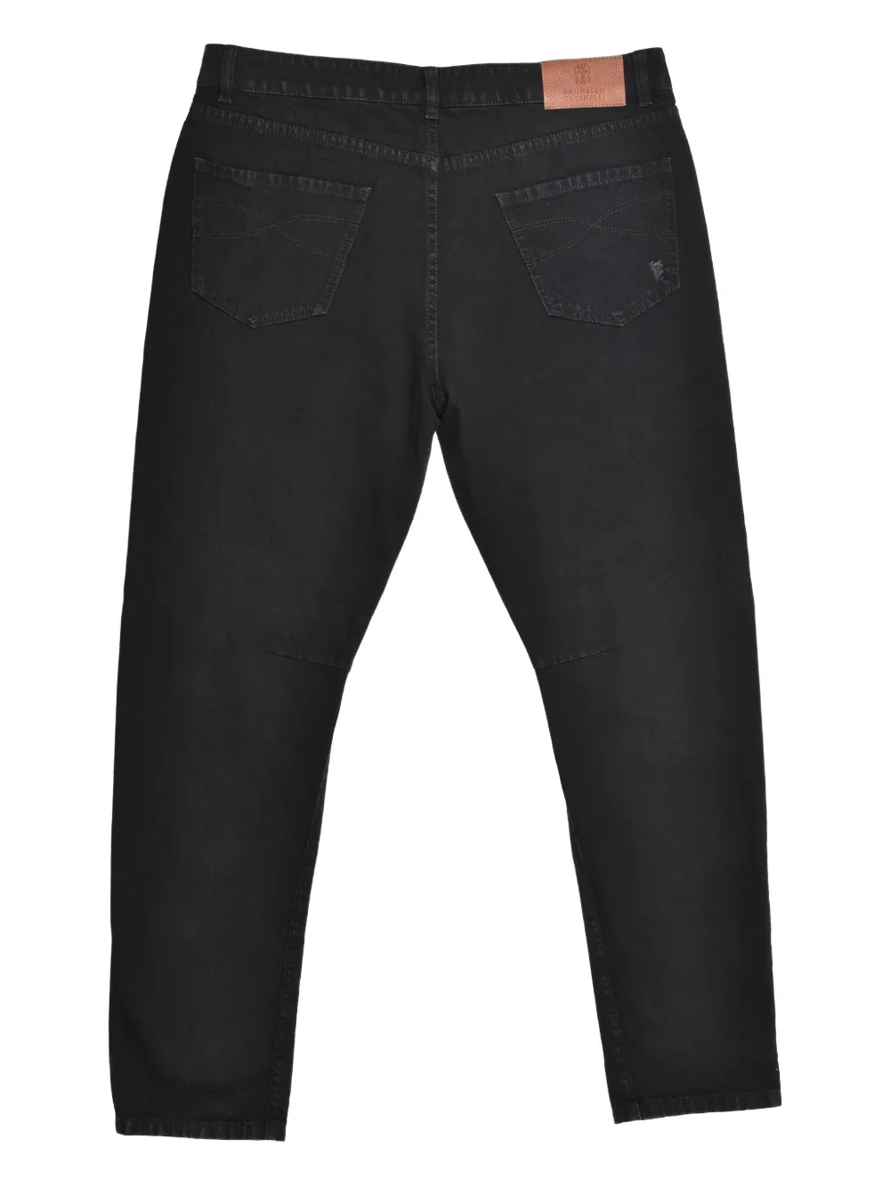 Brunello Cucinelli Gerafelde jeans - Zwart