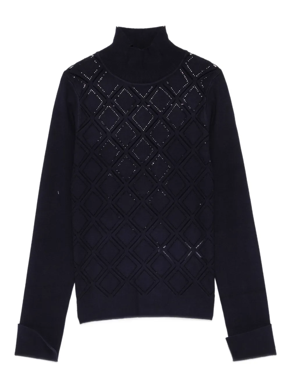 Blugirl geometric-pattern high-neck sweater Blauw