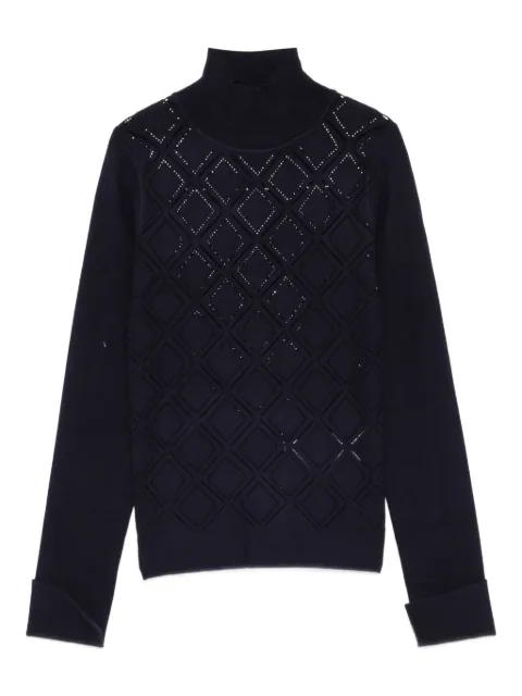 Blugirl geometric-pattern high-neck sweater
