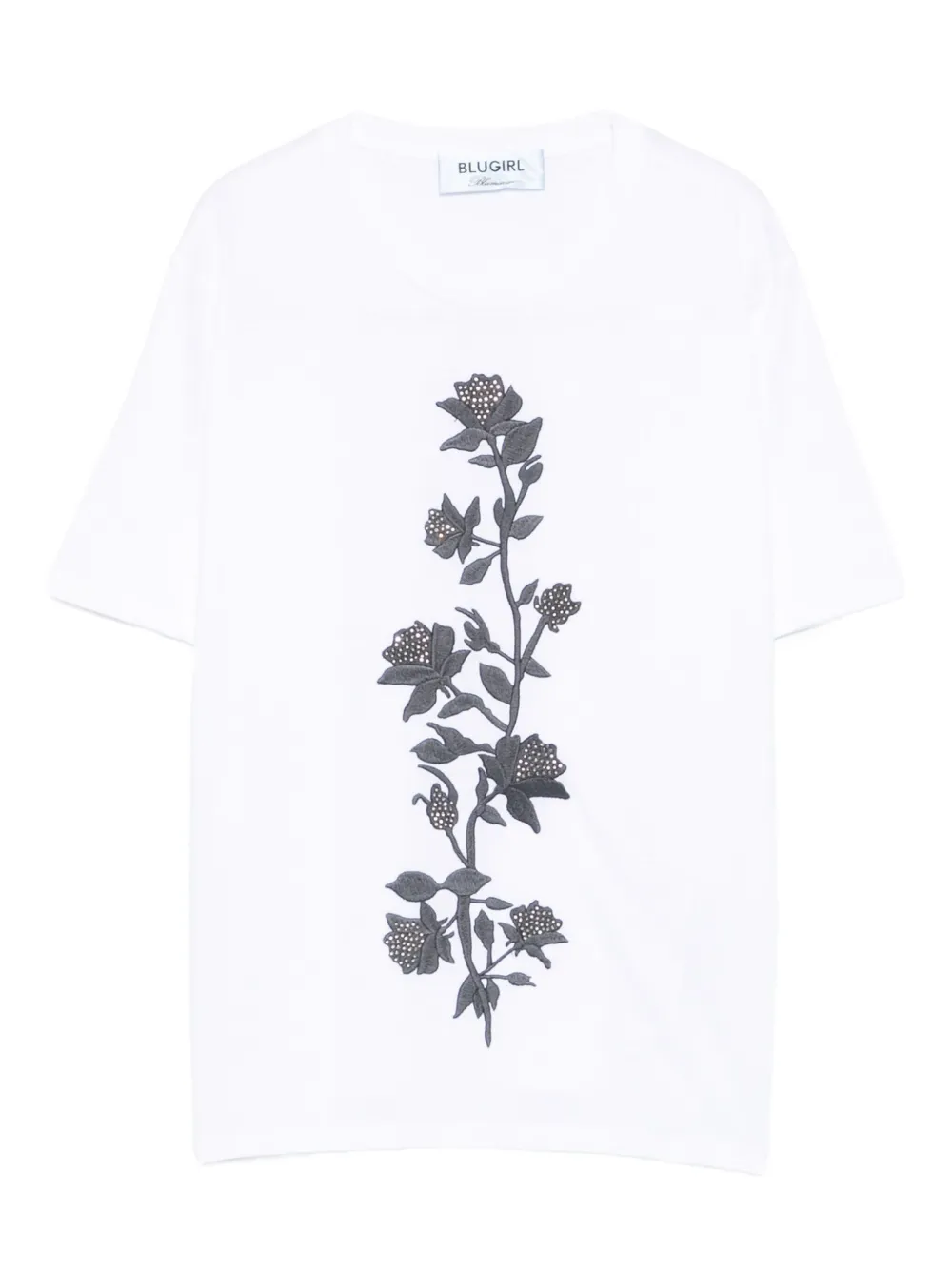 Blugirl floral-motif cotton top | White | Image 1