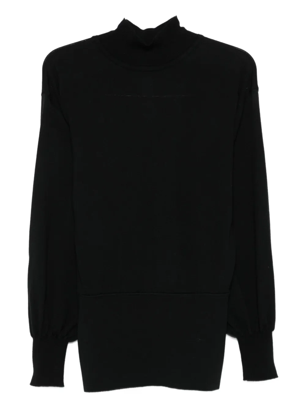 Antonino Valenti high-neck balloon-sleeve mini dress Zwart