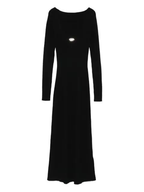 Diesel logo-embellished long-sleeve midi dress