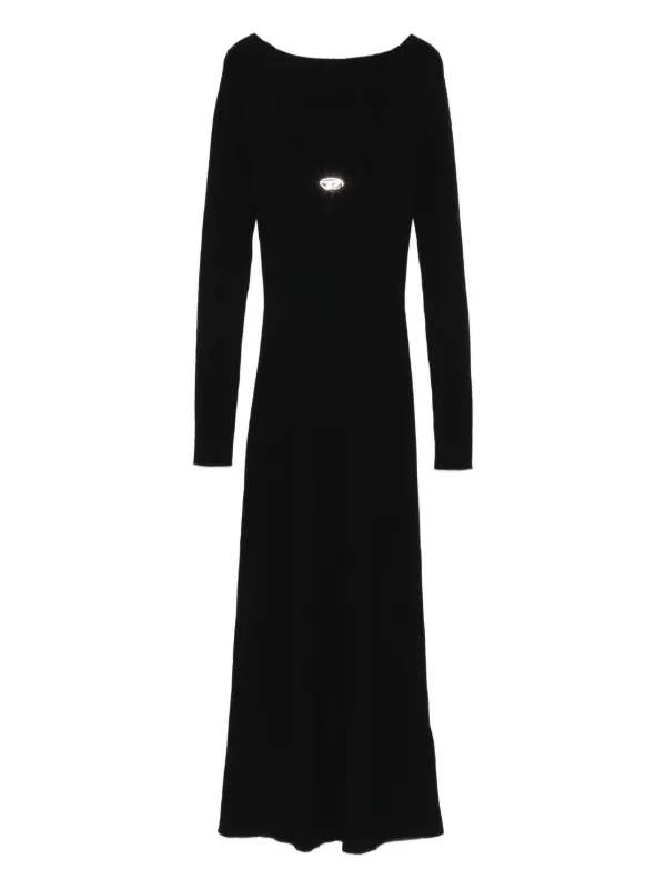 Diesel Midi M-Oloni long-sleeve Dress | Black | FARFETCH GE