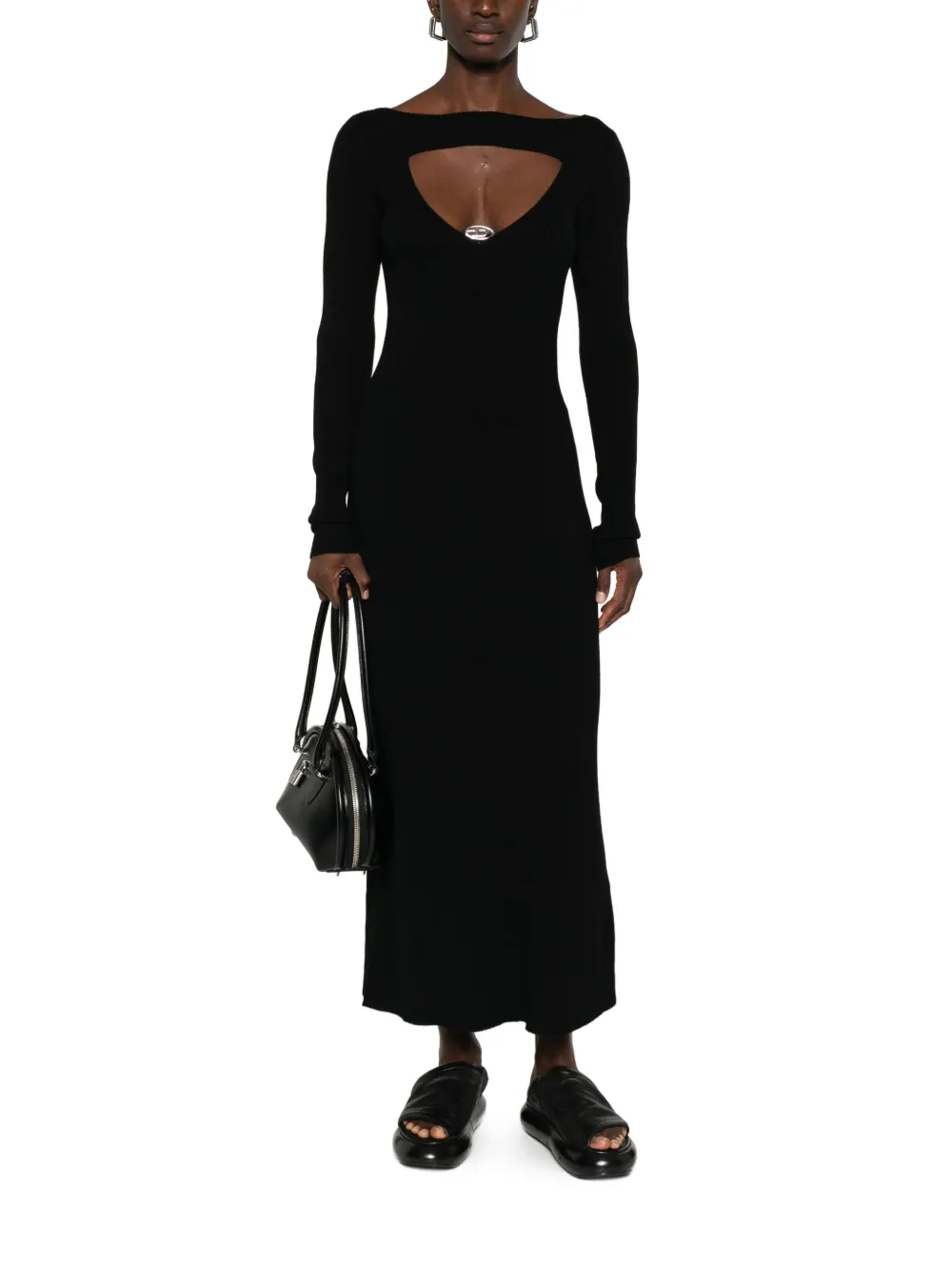 Diesel logo-embellished long-sleeve midi dress | Day Dresses | Image 2