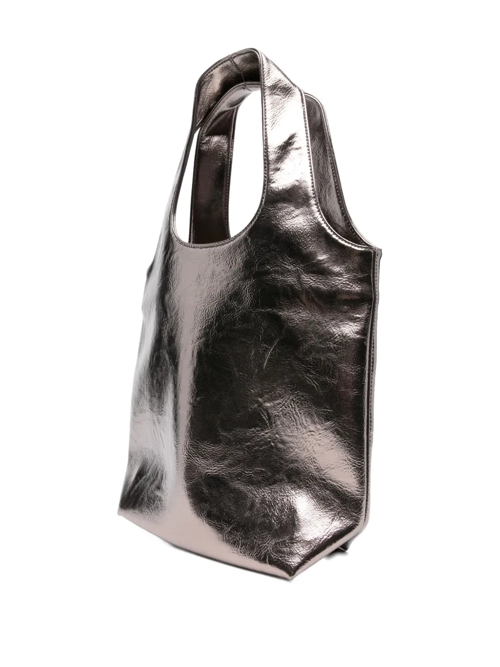 A.P.C. Kleine Ninon metallic shopper met logo - Zilver