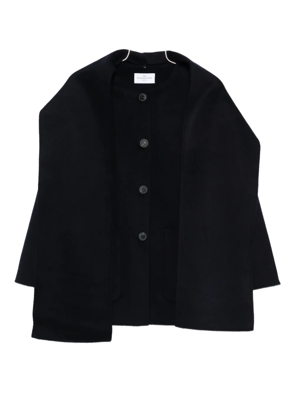 The Dynamis Studio Button-fastening Wool Jacket In Black