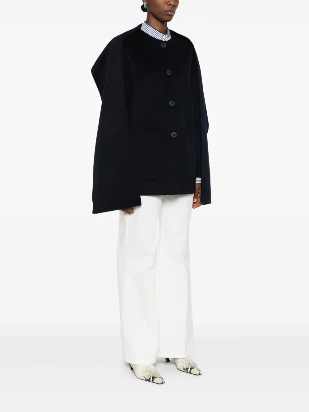  The Dynamis Studio Button-fastening Wool Jacket - Blue 