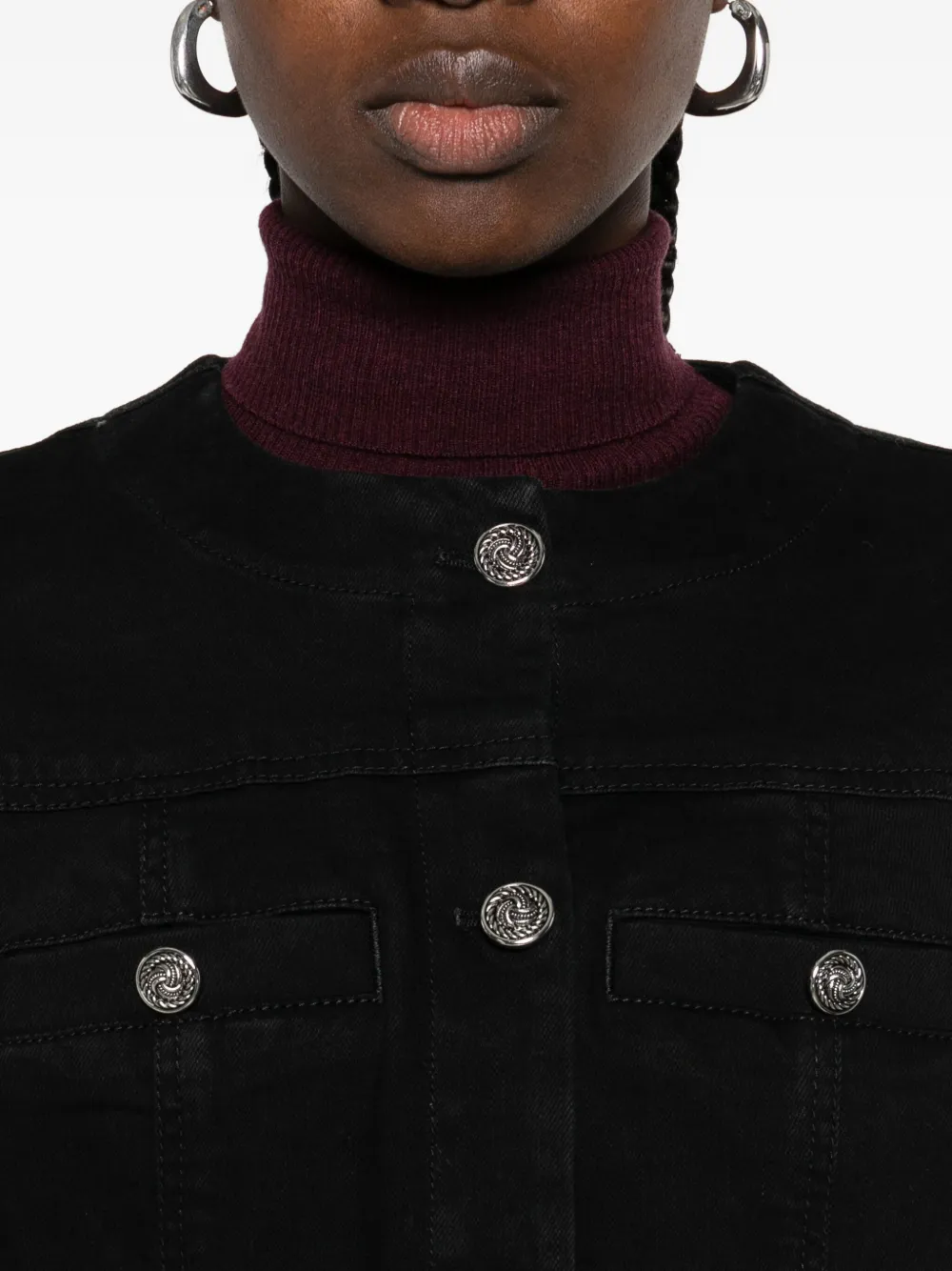 LIU JO Button-up jack Zwart