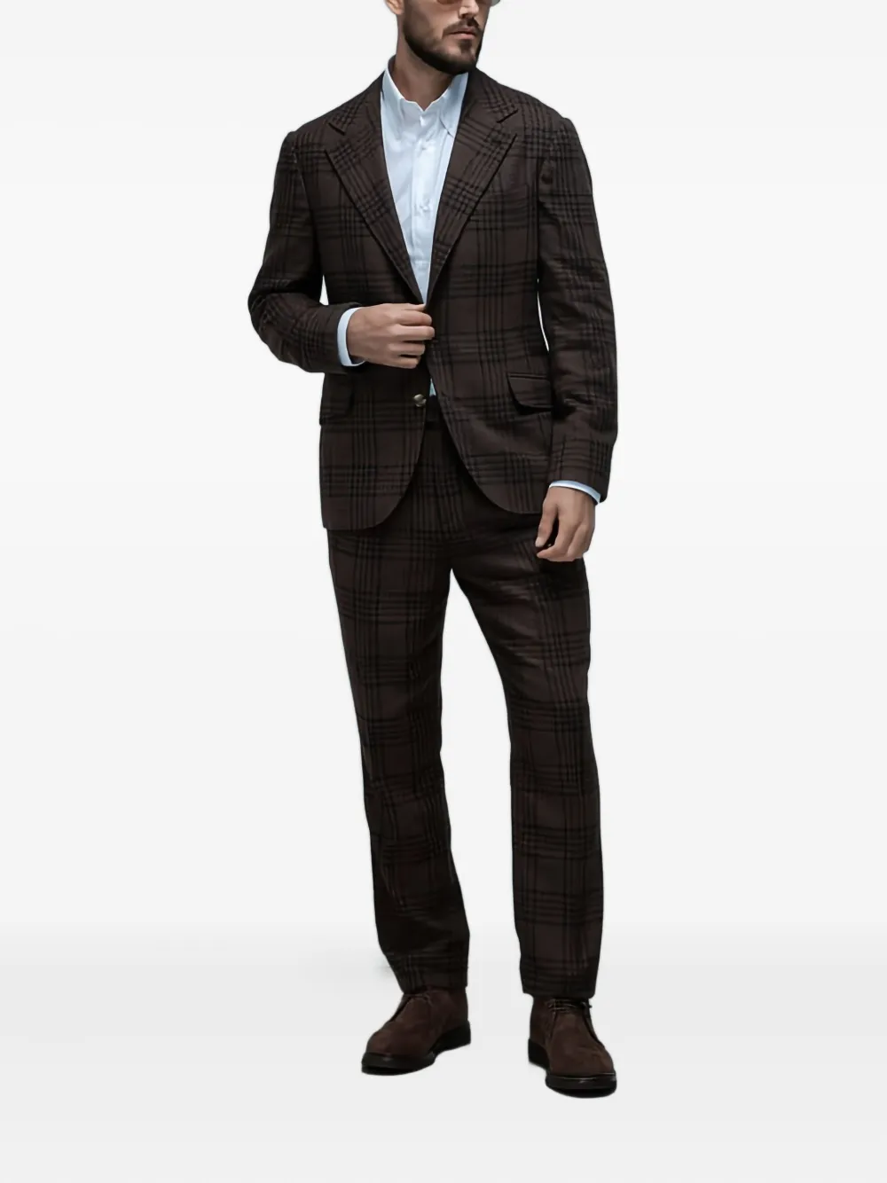 Brunello Cucinelli single-breasted plaid suit | Single Breasted Suits | Image 2