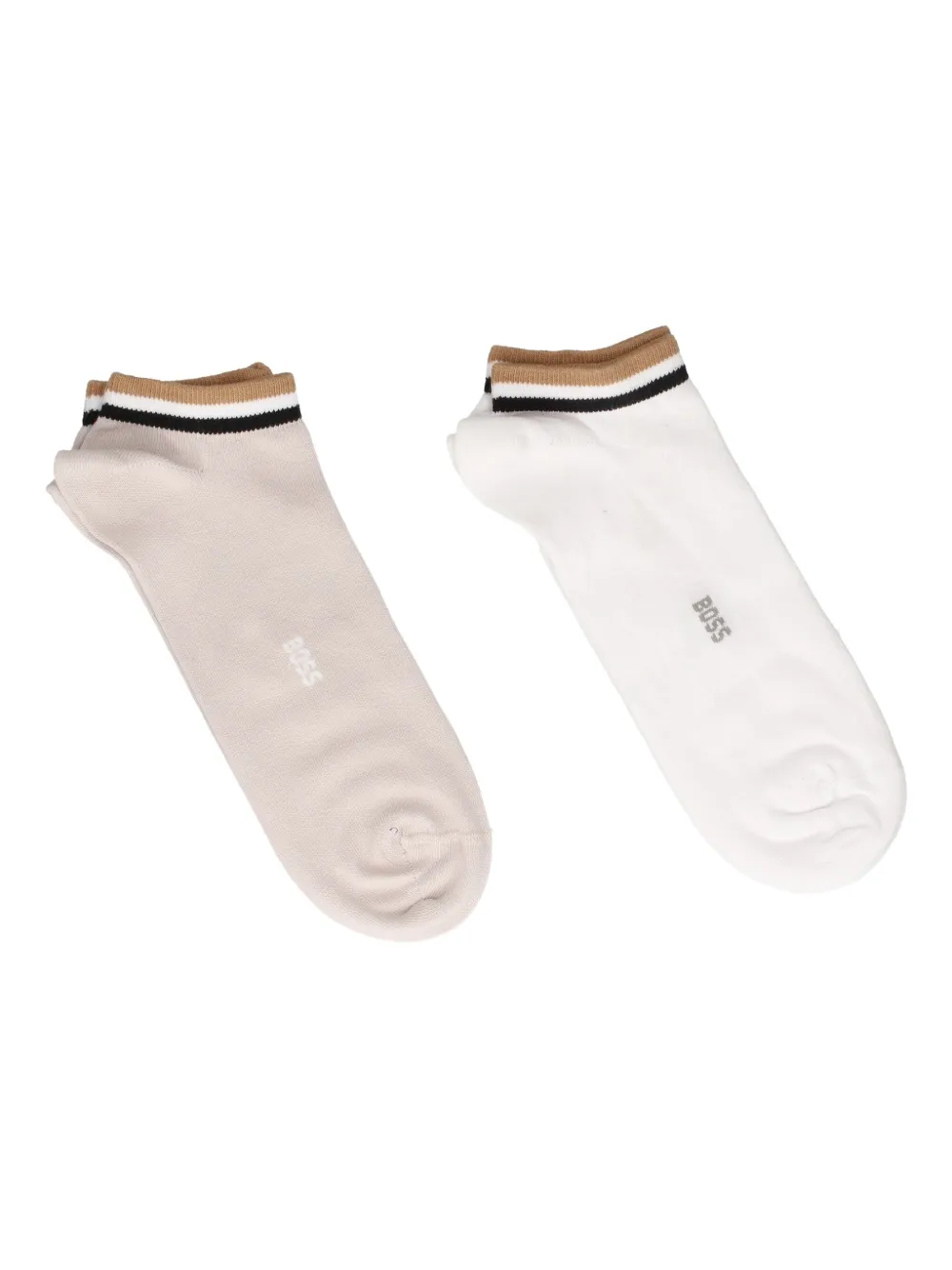 BOSS stripe-detail ankle socks (pack of two) | Neutrals | Image 1