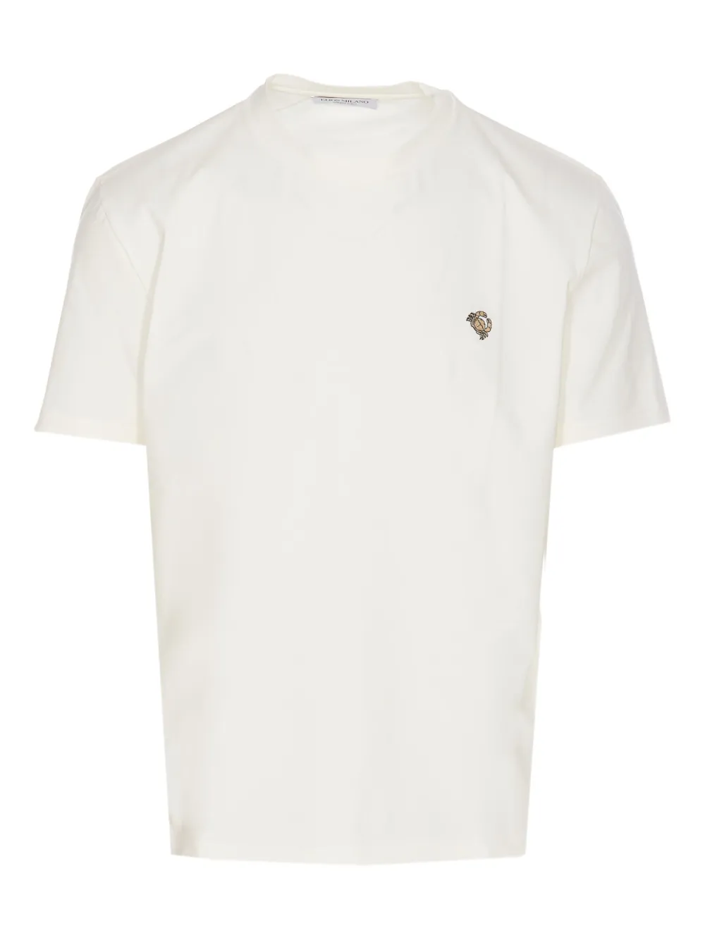 crab-embroidered crew neck T-shirt