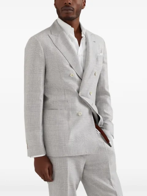 Brunello Cucinelli double-breasted checked suit