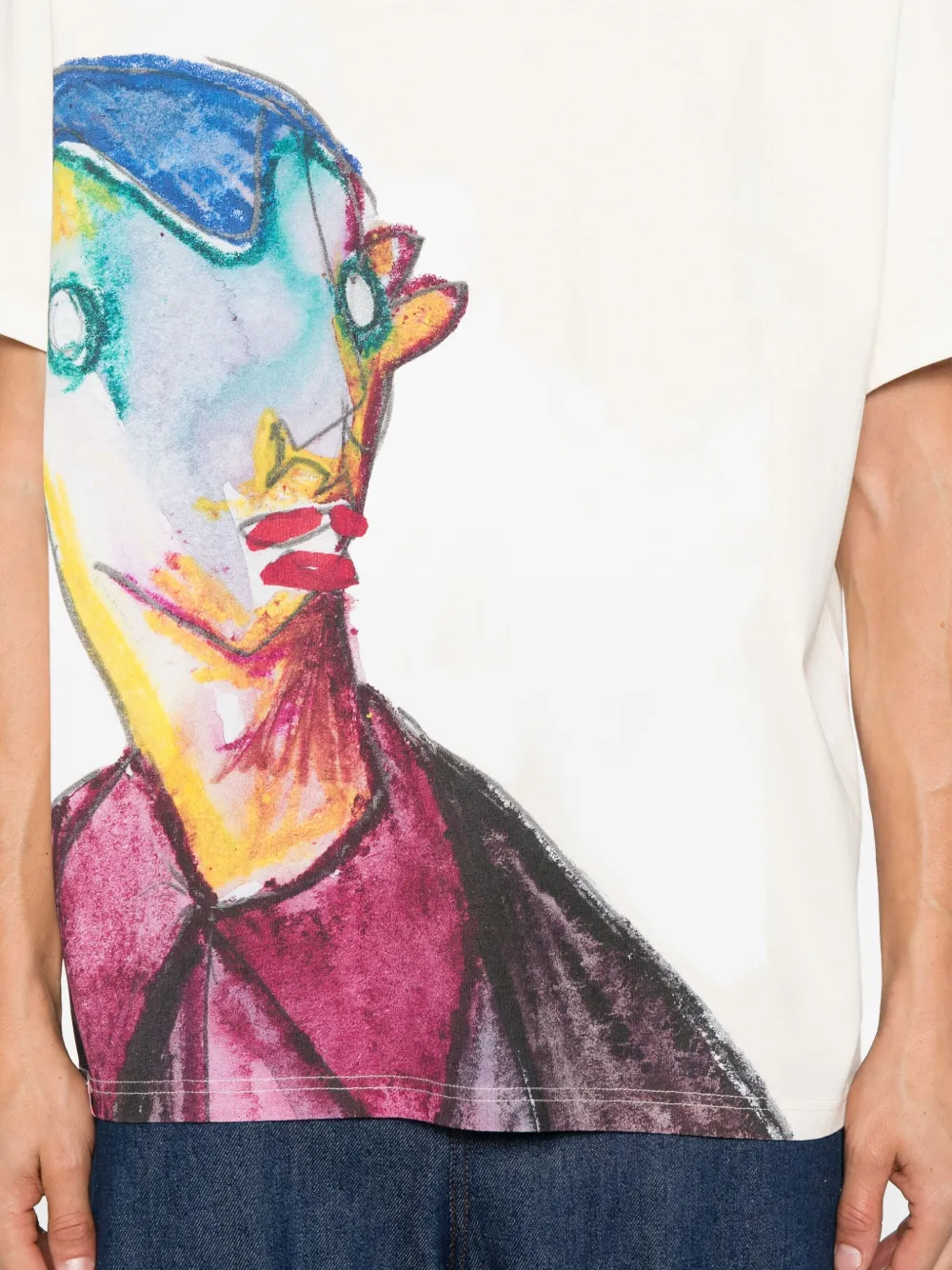 Charles Jeffrey Loverboy T-shirt met print Beige