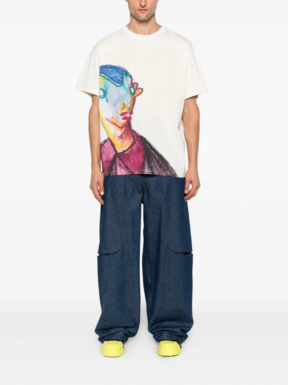 Charles Jeffrey Loverboy printed T-shirt - Beige