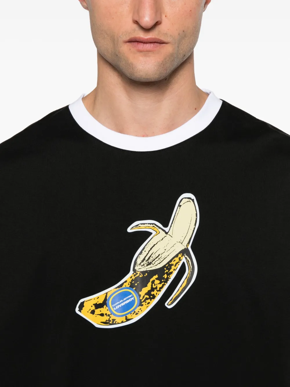Charles Jeffrey Loverboy T-shirt met ronde hals en bananenprint Zwart