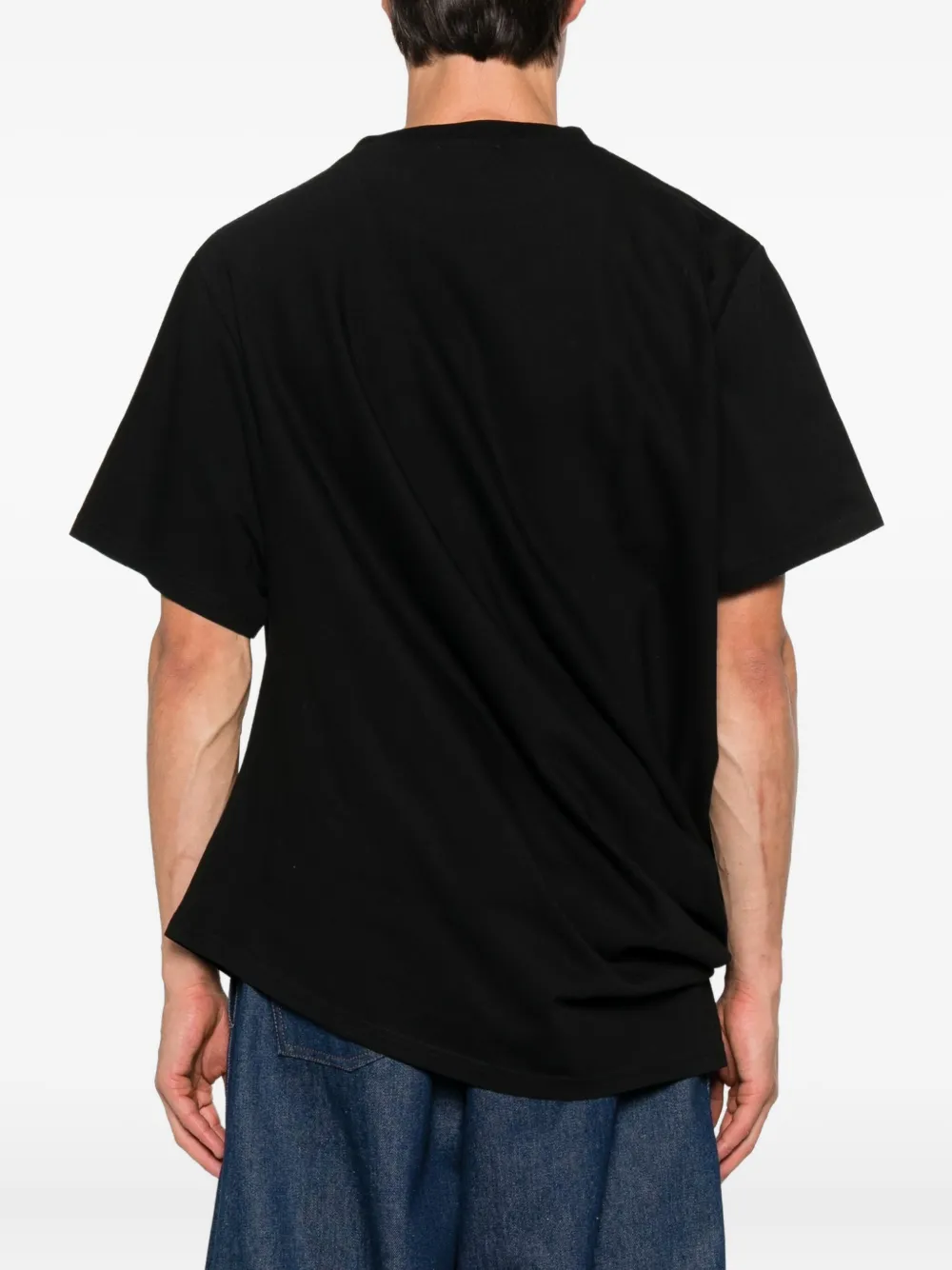 Charles Jeffrey Loverboy Katoenen T-shirt met geborduurd logo Zwart