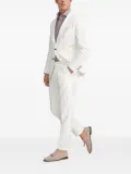 Brunello Cucinelli pinstripe linen suit - White