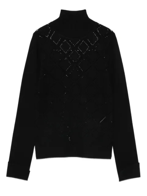 Blugirl geometric-pattern high-neck sweater
