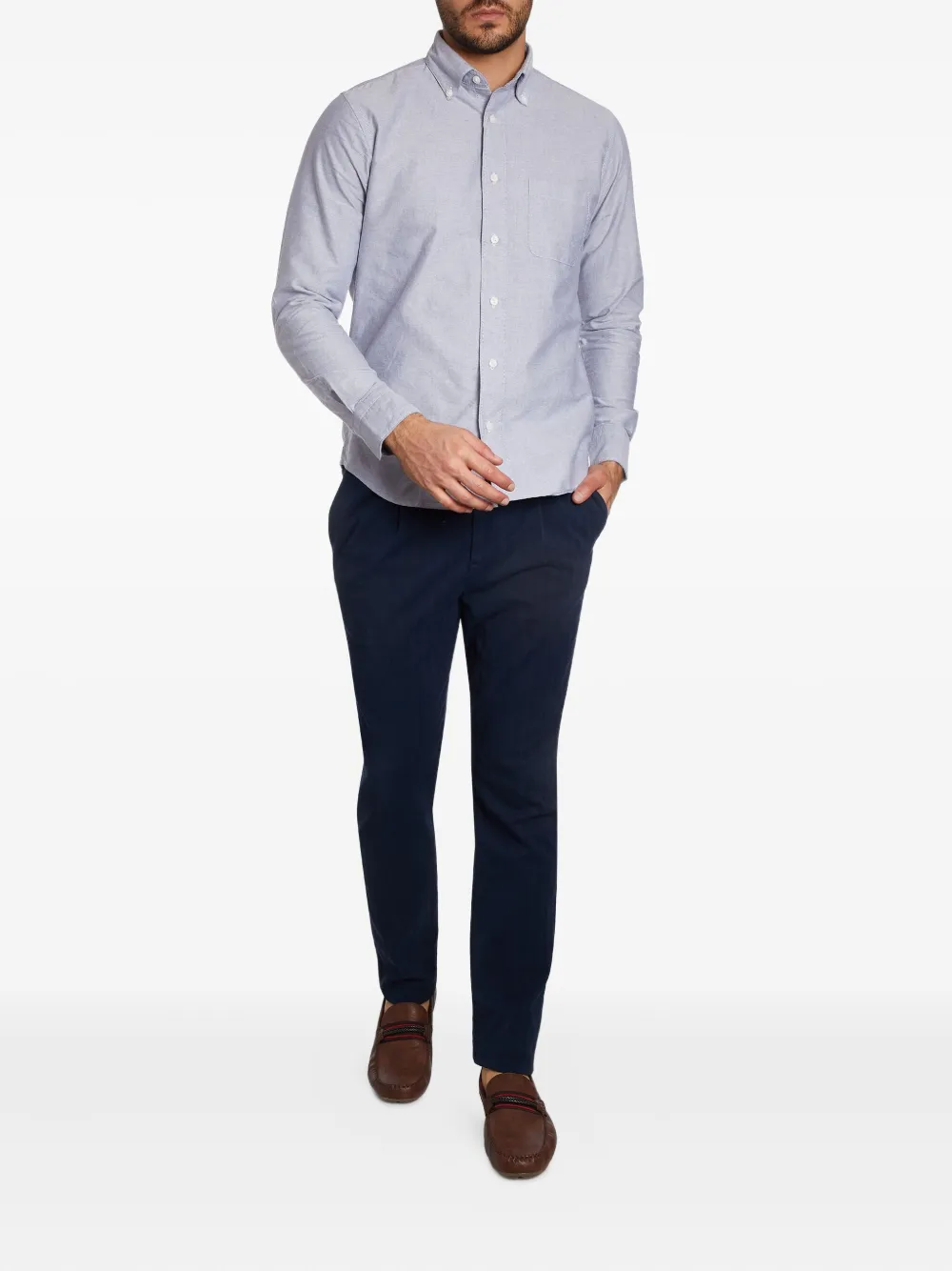 Brunello Cucinelli Straight plooibroek - Blauw